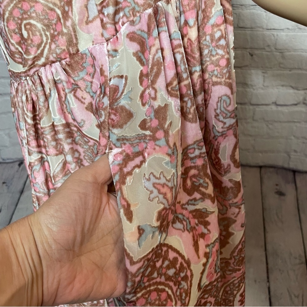 New Free People All the Time Velvet Petal Combo Mini Dress Size XS - Picture 10 of 15